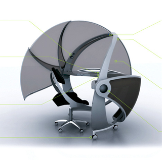 Illustration for article titled Office Cubicle Reimagined as Office Pod